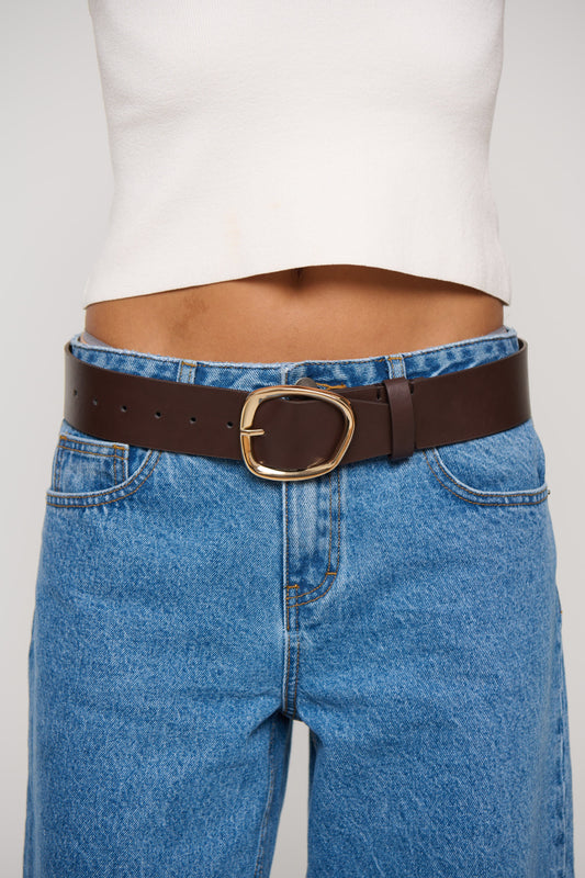 Gabriella Belt Chocolate/Gold