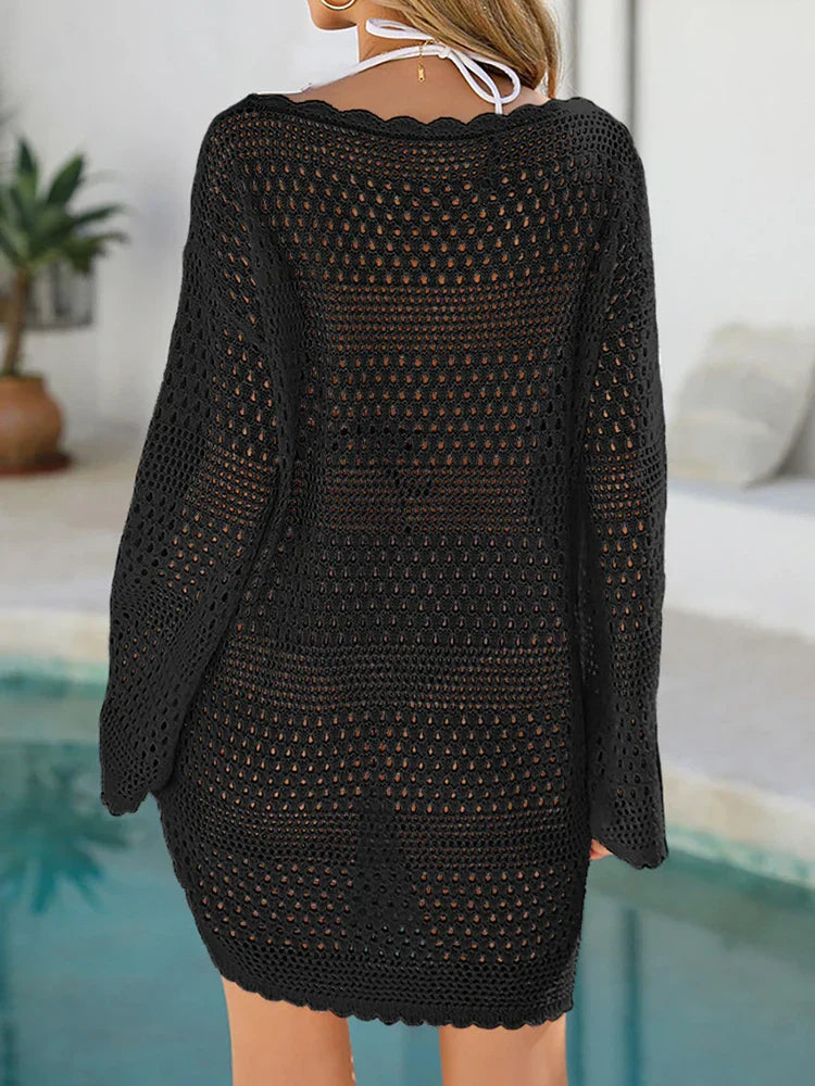 Frieda | Damen Häkel-Cover-Up Kleid